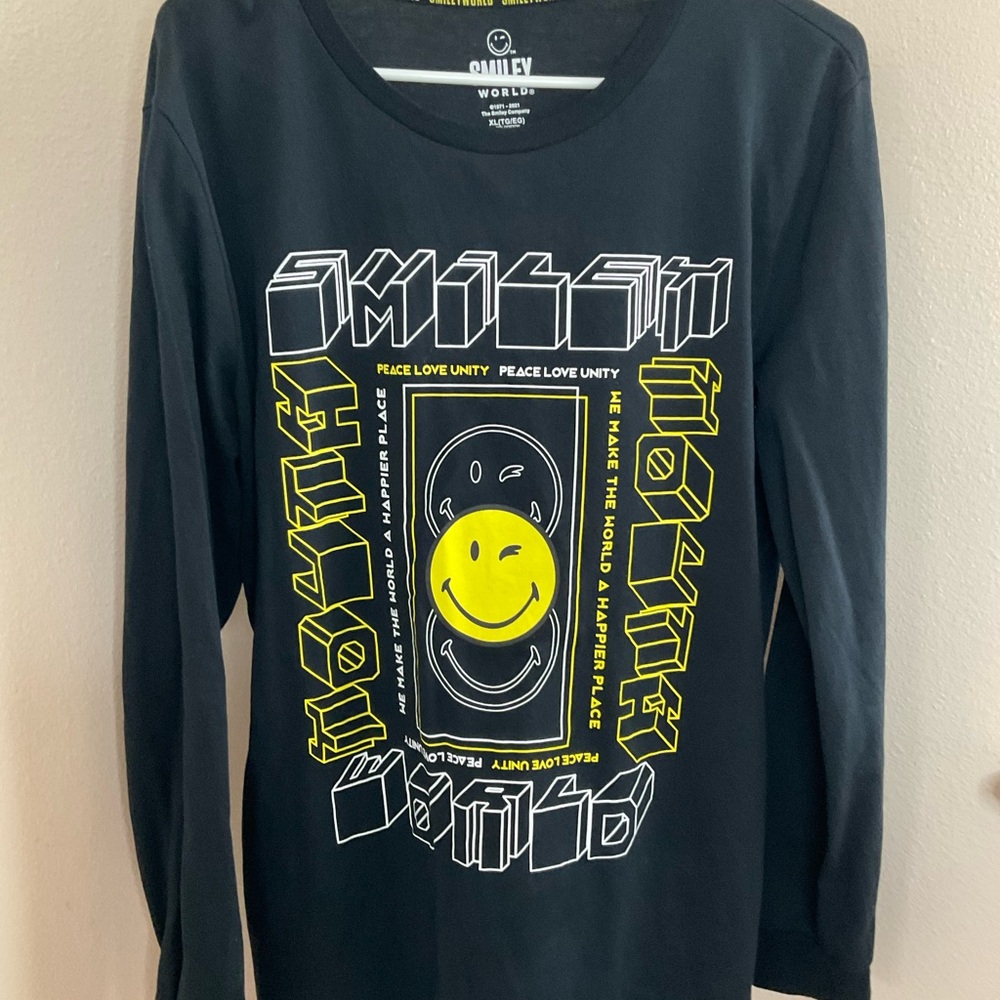 Kids Black and Yellow Graphic Long Sleeve Shirt